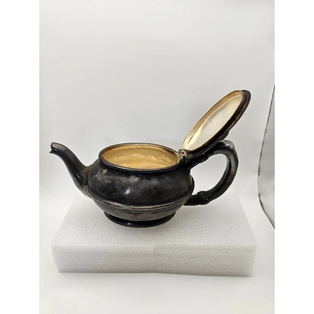 Reed & Barton Silver Soldered Teapot Hotel St Charles Vintage 3550 60 Patina